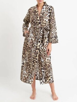 Robe Longo Leopardo Debrum Preto