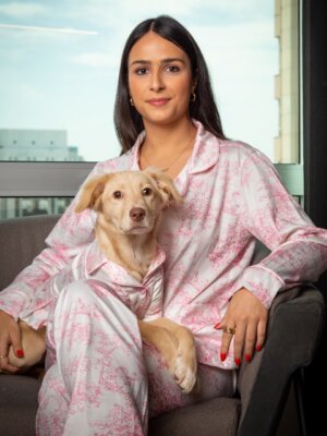 Pijama Pet Fêmea Toile de Jouy Rosa